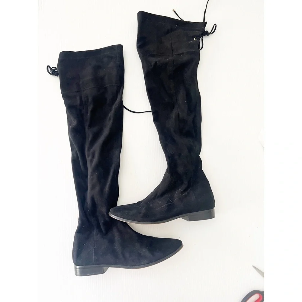 RAYE x Tularosa- Black Suede Over The Knee Ginny Boots - 9